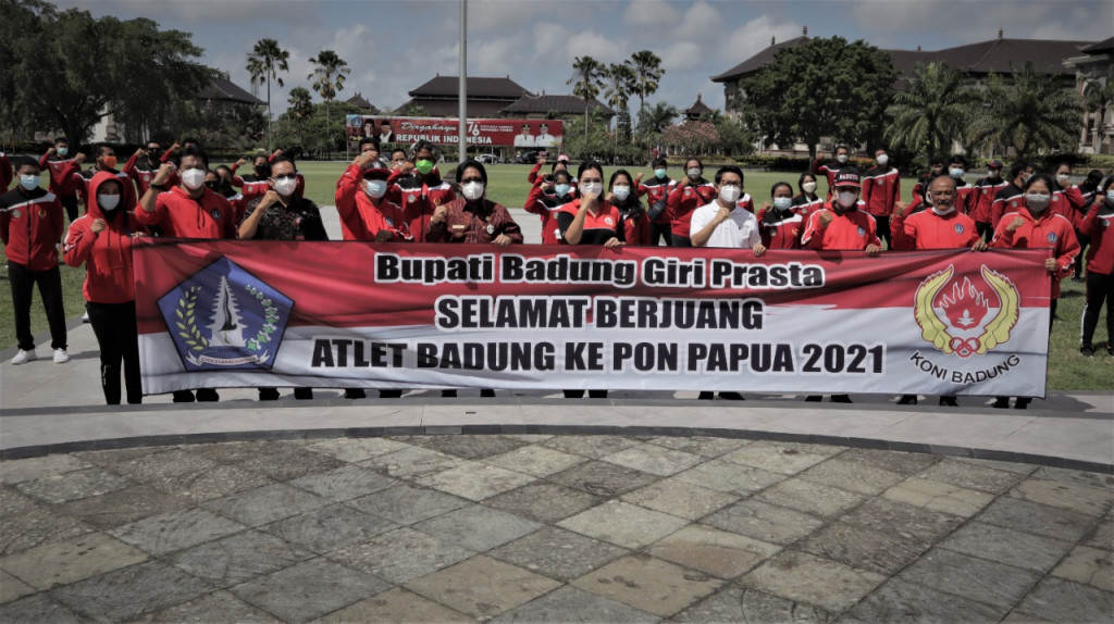 Bupati Giri Prasta Lepas Atlet Badung Untuk Kontingen Bali ke PON XX 2021 Papua